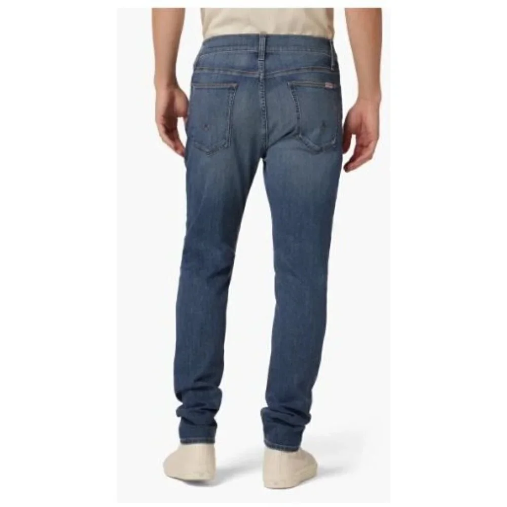 Hudson Mens Ace Med Wash Mid Rise Distressed Skinny Jeans Sz 30 x 32 New